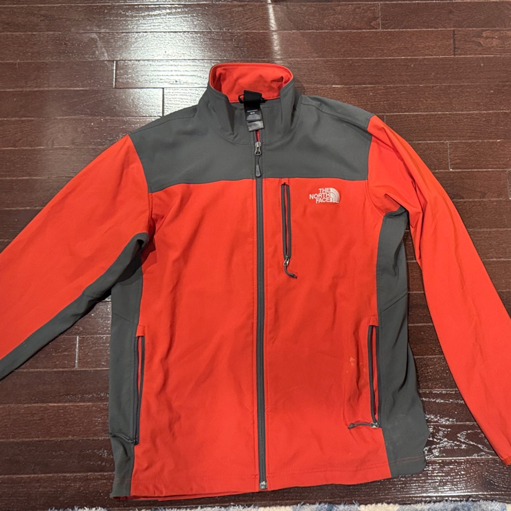 The North Face Men's Apex Bionic Bold Orange and Gray Performance Jacket